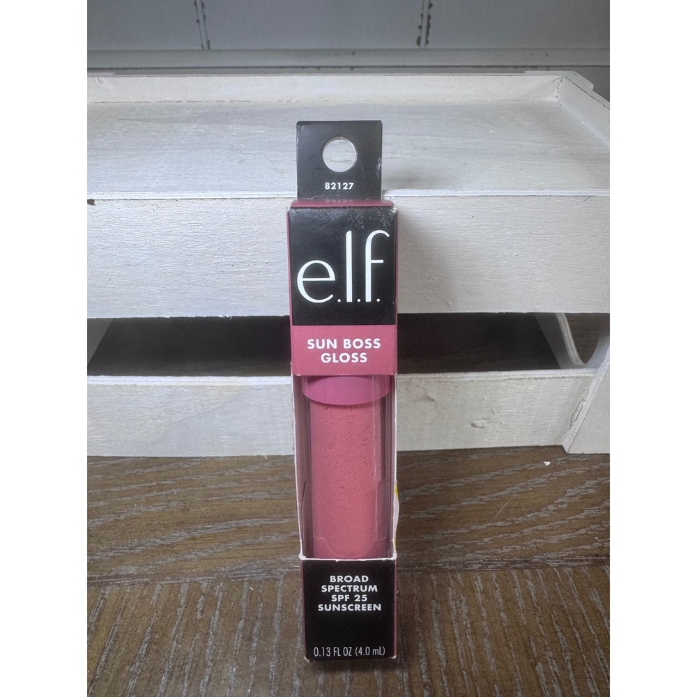 e.l.f. Sun Boss Gloss SPF 25 Lip Gloss Blush Much? 82127 Pink 0.13 fl oz